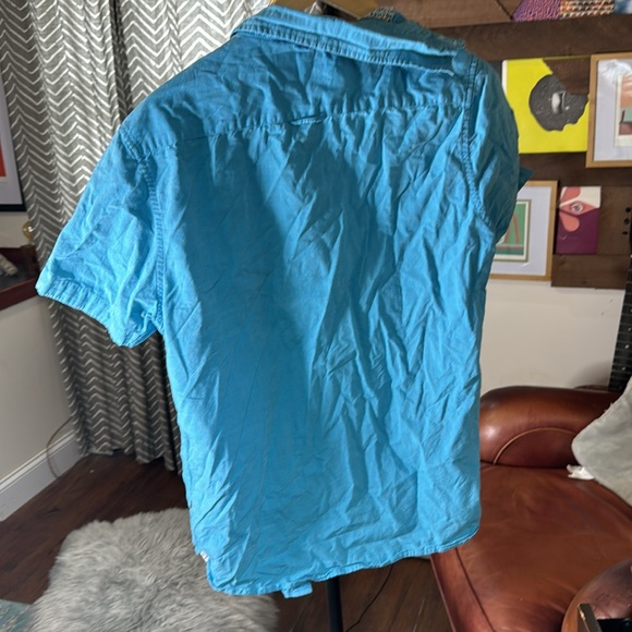 Denim and Flower Bright Blue casual button down - Picture 4 of 4